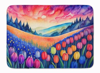 Hyacinths in Color Memory Foam Kitchen Mat Machine Washable Anti-Fatigue Mat Cushion Comfort Bath Mat or Kitchen Rug