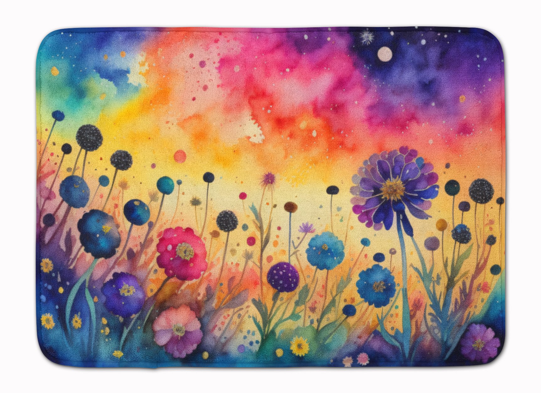 Scabiosa in Color Memory Foam Kitchen Mat Machine Washable Anti-Fatigue Mat Cushion Comfort Bath Mat or Kitchen Rug