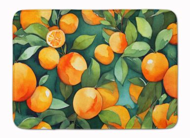Florida Orange Blossom in Watercolor Memory Foam Kitchen Mat Machine Washable Anti-Fatigue Mat Cushion Comfort Bath Mat or Kitchen Rug