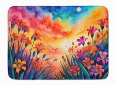 Alstroemerias in Color Memory Foam Kitchen Mat Machine Washable Anti-Fatigue Mat Cushion Comfort Bath Mat or Kitchen Rug