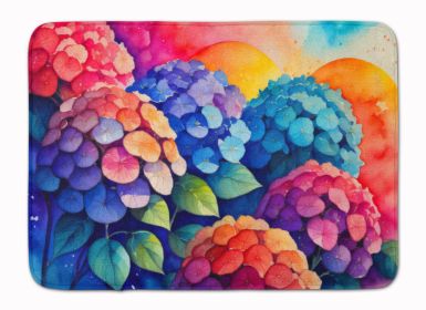 Hydrangeas in Color Memory Foam Kitchen Mat Machine Washable Anti-Fatigue Mat Cushion Comfort Bath Mat or Kitchen Rug