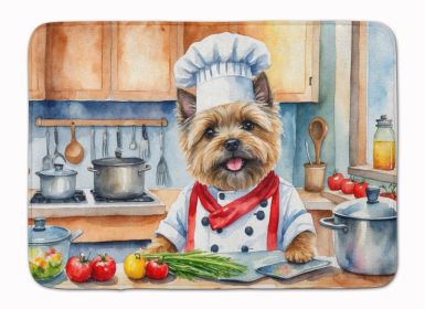 Cairn Terrier The Chef Memory Foam Kitchen Mat Machine Washable Anti-Fatigue Mat Cushion Comfort Bath Mat or Kitchen Rug