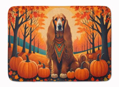 Afghan Hound Fall Memory Foam Kitchen Mat Machine Washable Anti-Fatigue Mat Cushion Comfort Bath Mat or Kitchen Rug