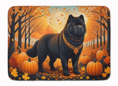 Black Chow Chow Fall Memory Foam Kitchen Mat Machine Washable Anti-Fatigue Mat Cushion Comfort Bath Mat or Kitchen Rug