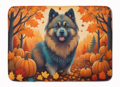 Keeshond Fall Memory Foam Kitchen Mat Machine Washable Anti-Fatigue Mat Cushion Comfort Bath Mat or Kitchen Rug