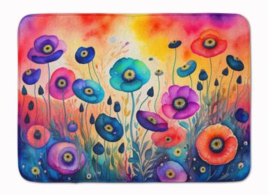 Anemones in Color Memory Foam Kitchen Mat Machine Washable Anti-Fatigue Mat Cushion Comfort Bath Mat or Kitchen Rug