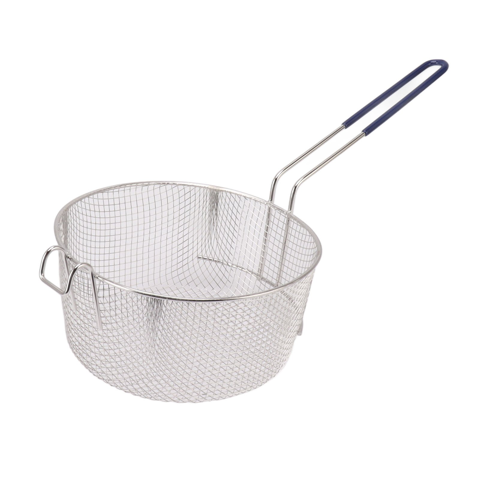 Frying Basket Stainless Steel Long Handle Reusable Rust Resistant Fry Net for Fish Chicken Nuggets Handle Without Rubber (Option: Hook style)