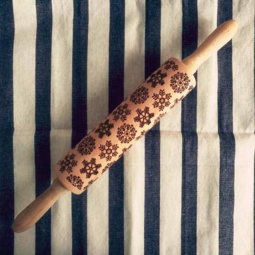 Rolling Pin Christmas Embossing (Option: Snowflake 45cm)