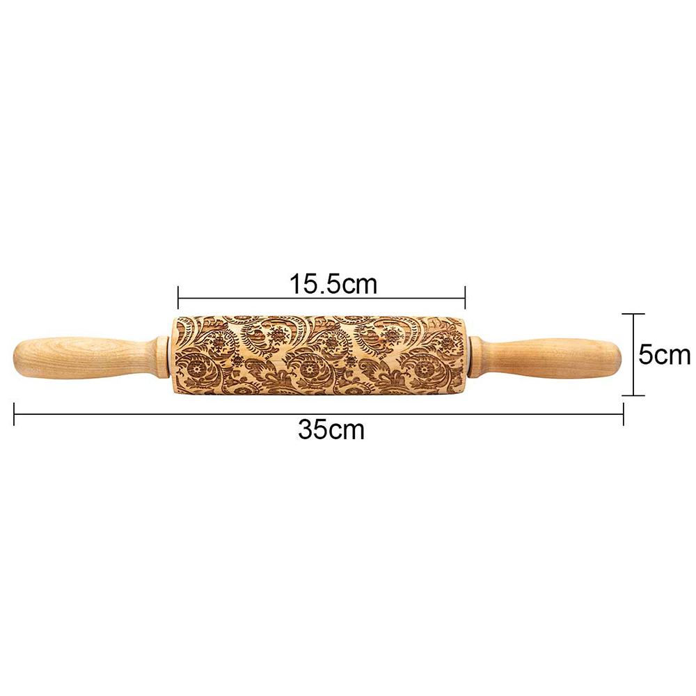Rolling Pin Christmas Embossing (Option: B 35CM)