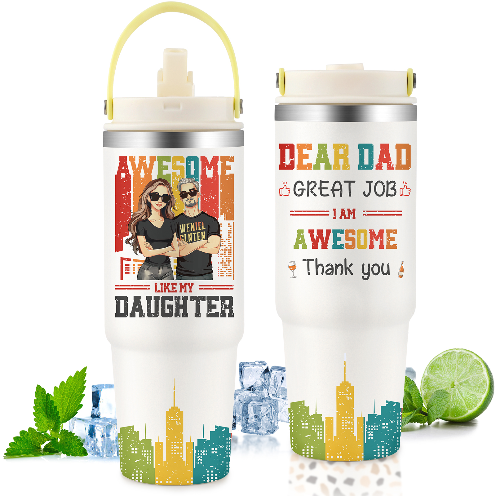 30oz Stainless Steel Cup (Option: Style16)