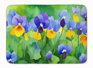 Illinois Violet in Watercolor Memory Foam Kitchen Mat Machine Washable Anti-Fatigue Mat Cushion Comfort Bath Mat or Kitchen Rug (Default: Default)