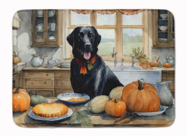 Black Lab Fall Kitchen Pumpkins Memory Foam Kitchen Mat Machine Washable Anti-Fatigue Mat Cushion Comfort Bath Mat or Kitchen Rug (Default: Default)